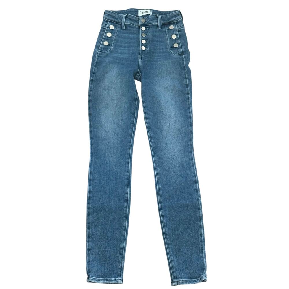 PAIGE Emmie High Waist Ultra Skinny Jeans Size 24 Dark Wash Stretch Denim Pants